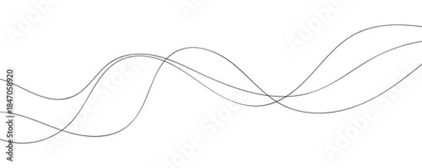 Obraz Abstract wave pattern with multiple curved lines