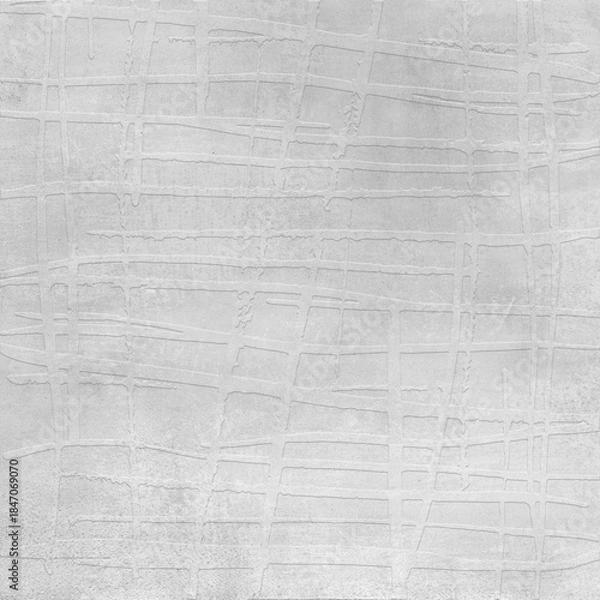Fototapeta Light gray cement texture background with relief pattern.