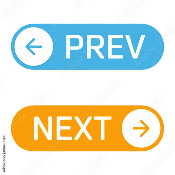 Obraz previous next navigation arrow button icons