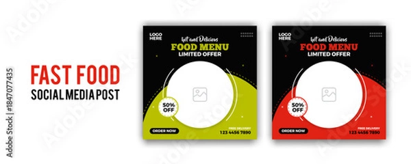 Obraz Food advertisement Post vector.