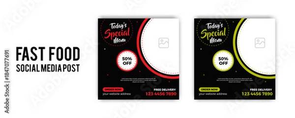 Obraz Food advertisement Post vector.