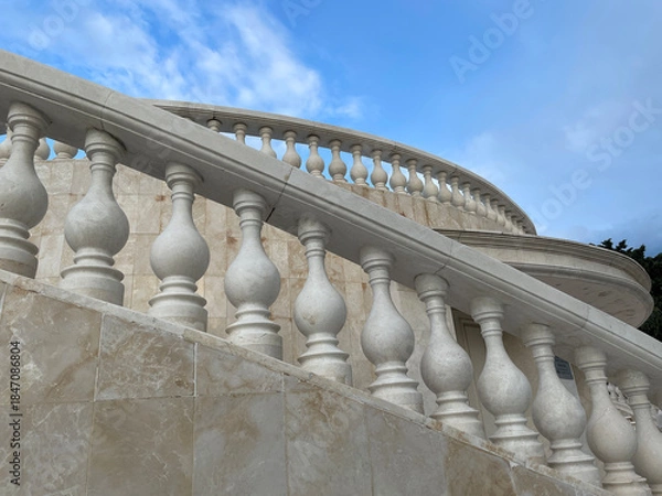 Obraz Beautiful stone staircase and blue sky