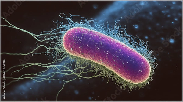 Obraz  A microscopic portrayal of E