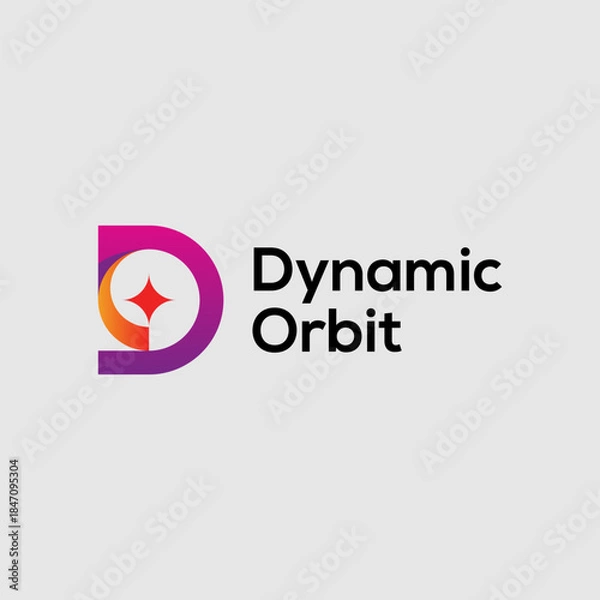 Obraz Techno Logo Design with initial letter DO symbol Template Inspiration
