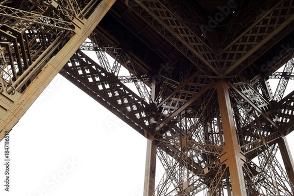 Fototapeta Iron Geometry Beneath the Eiffel Tower