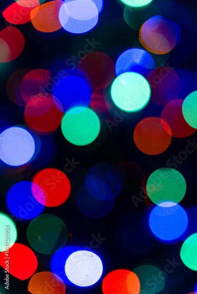 Obraz An abstracted view of blurry Christmas lights