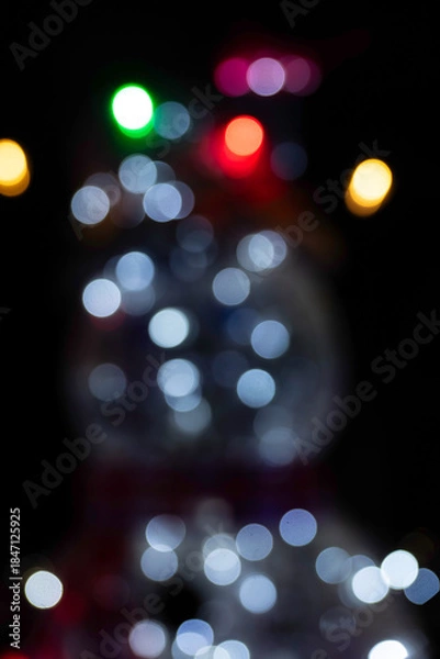 Obraz An abstracted view of blurry Christmas lights