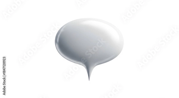 Obraz A single white balloon on a black background