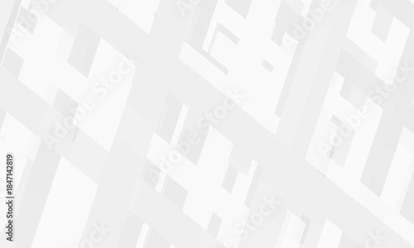 Obraz White modern abstract background with diagonal geometric shapes. Vector illustration