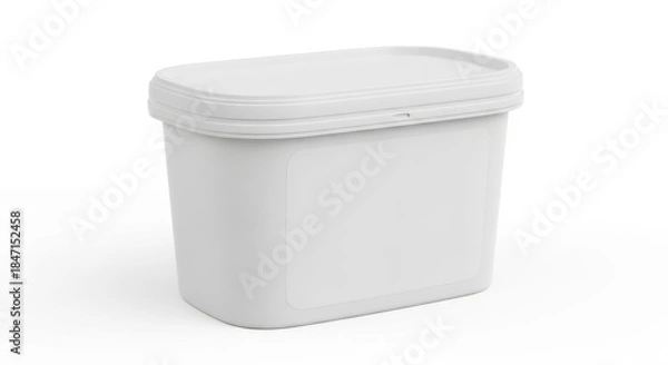 Obraz Blank white plastic container with a lid.