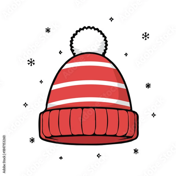 Fototapeta Christmas hat vector design
