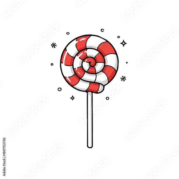 Fototapeta Christmas candy vector design