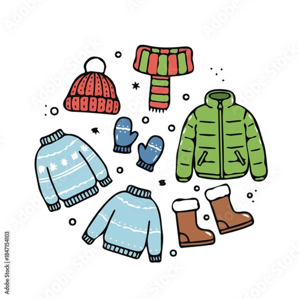 Fototapeta Christmas icons vector design and illustration