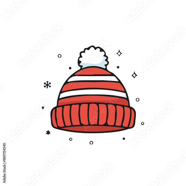 Fototapeta Christmas hat vector design