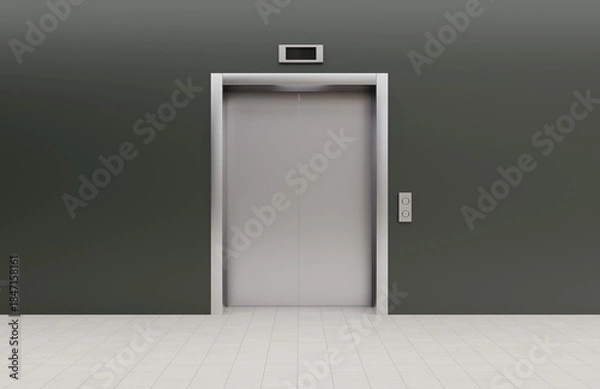 Obraz Modern steel elevator