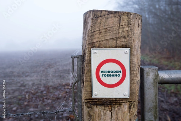 Obraz Belgian no entry sign