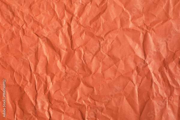 Obraz Crumpled red paper texture with macro detail