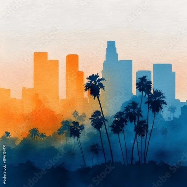 Obraz los angeles skyline