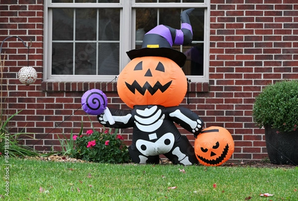 Obraz Jack-O-Lantern Skeleton Witch