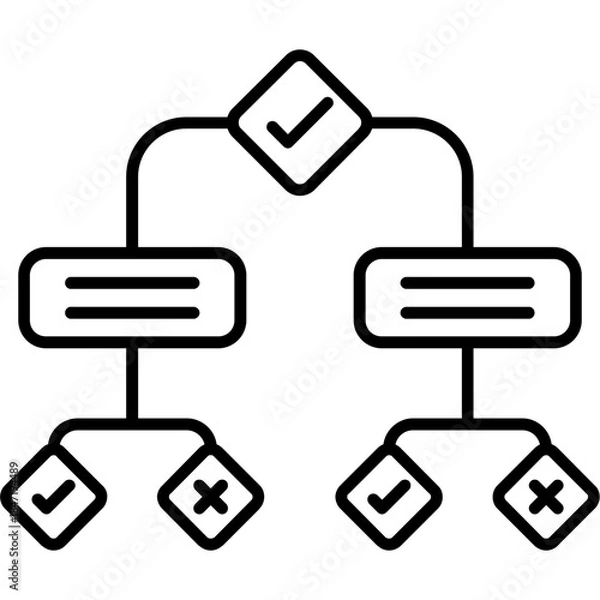 Obraz Decision Tree Outline Icon