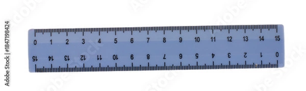 Obraz Blue plastic ruler clipart