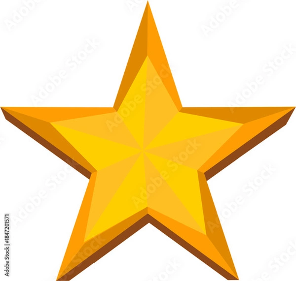 Obraz gold star isolated on white background