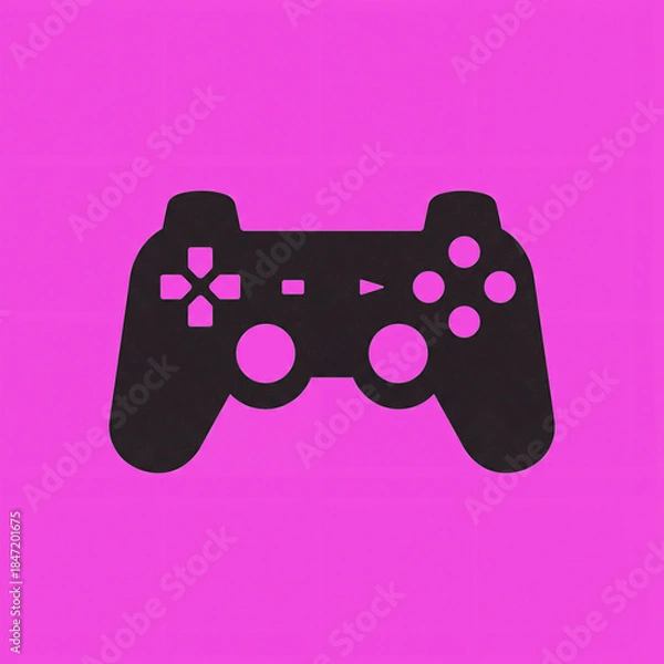 Fototapeta Gaming controller design for interactive play in color: soft purple bright