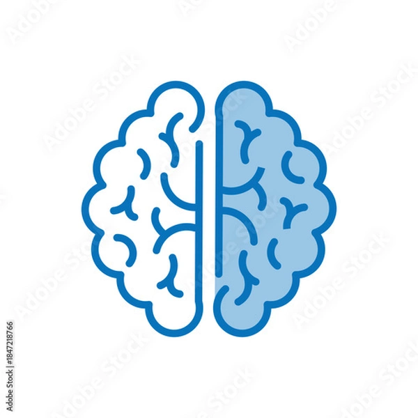 Obraz Brain icon flat design vector 