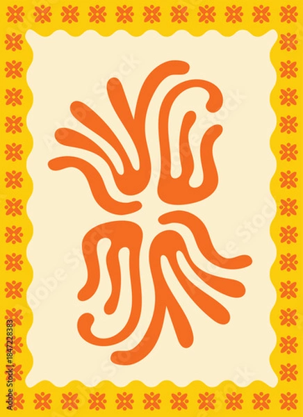 Fototapeta Design wall art anemone abstract unique