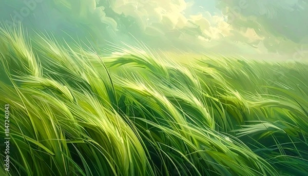 Obraz Green grass dreamy artistic