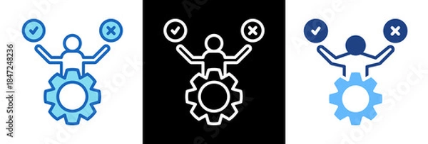 Obraz Decision Outcome triplestyle icon