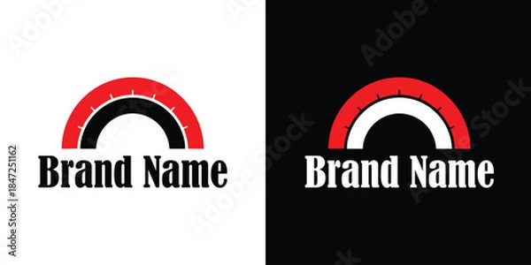 Fototapeta half circle logo Logo vector design