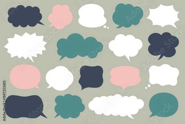 Obraz 多用途で使いやすいシンプルふきだし素材