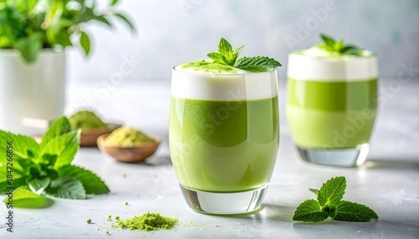 Obraz green smoothie with kiwi