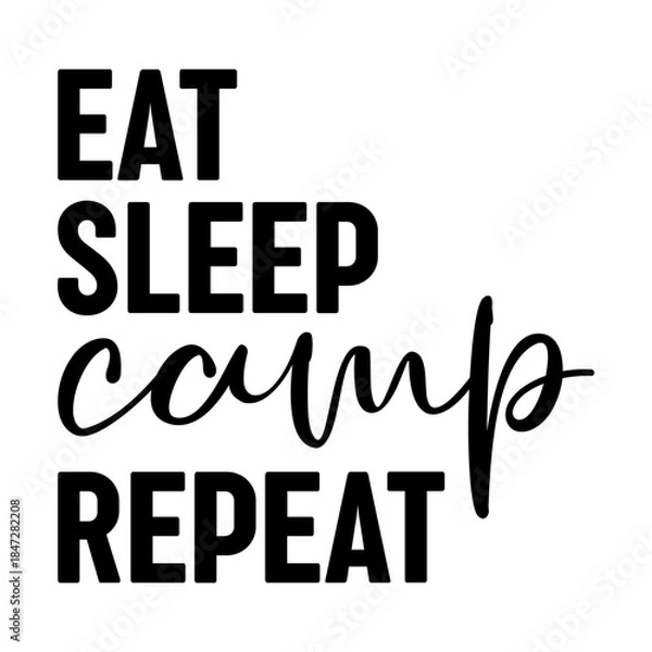 Obraz Eat Sleep Camp Repeat Svg