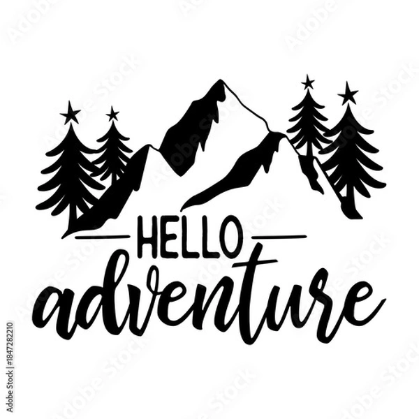 Obraz Hello Adventure Svg