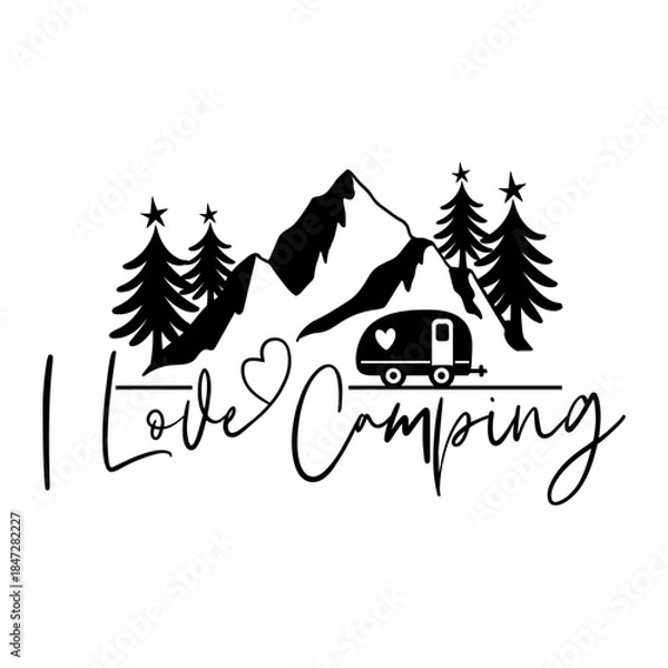 Obraz I Love Camping Svg