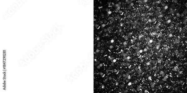 Obraz Fine falling snow particles with soft depth and natural spread. Realistic winter snowfall texture with light scattered flakes.