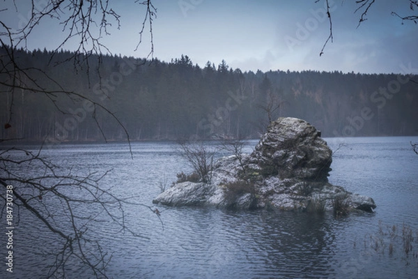 Obraz Talsperre Werda im Spätherbst V