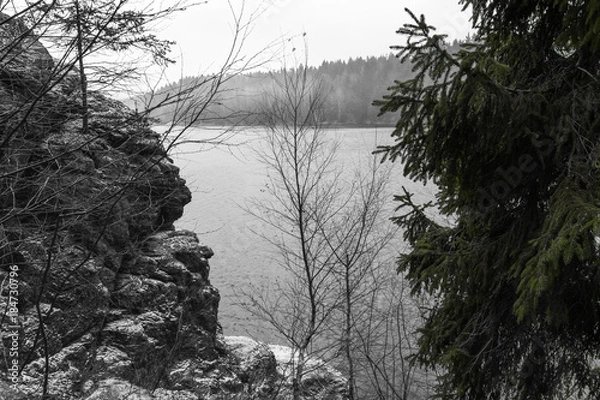 Obraz Talsperre Werda im Spätherbst III