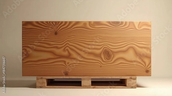 Fototapeta Natural wood grain texture on pallet brown