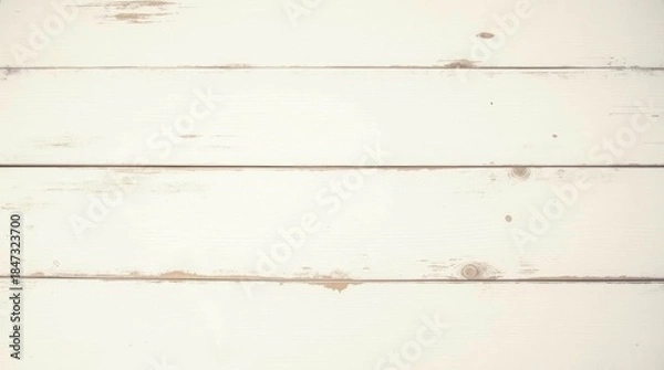 Fototapeta Weathered White Wood Planks distressed