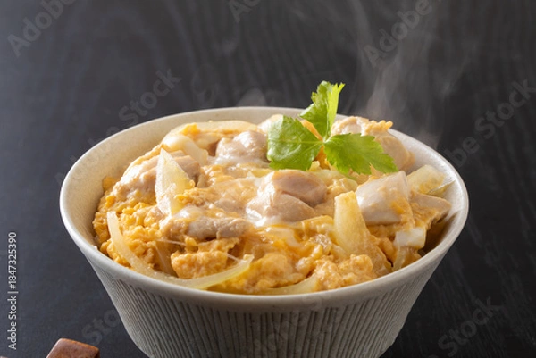 Obraz 親子丼を食べる