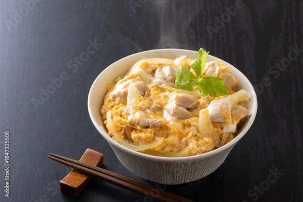 Obraz 親子丼を食べる