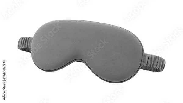 Fototapeta Grey sleep mask for blocking out light while sleeping isolated on transparent background