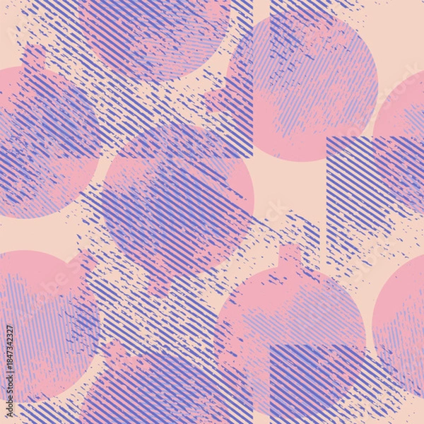 Obraz Christmas grunge balls. Seamless background