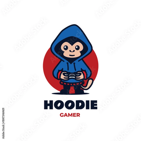 Obraz Mascot Character Monkey Logo Design