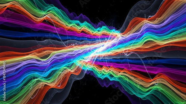 Obraz Color Wave Streams Converge