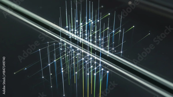 Obraz Abstract Fiber Optic Grid