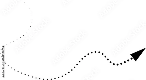 Fototapeta Arrow design with dotted lines